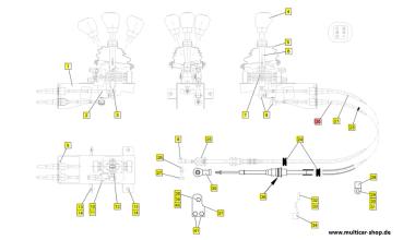 Preview: Vorwählzug Schaltung unten 2300mm